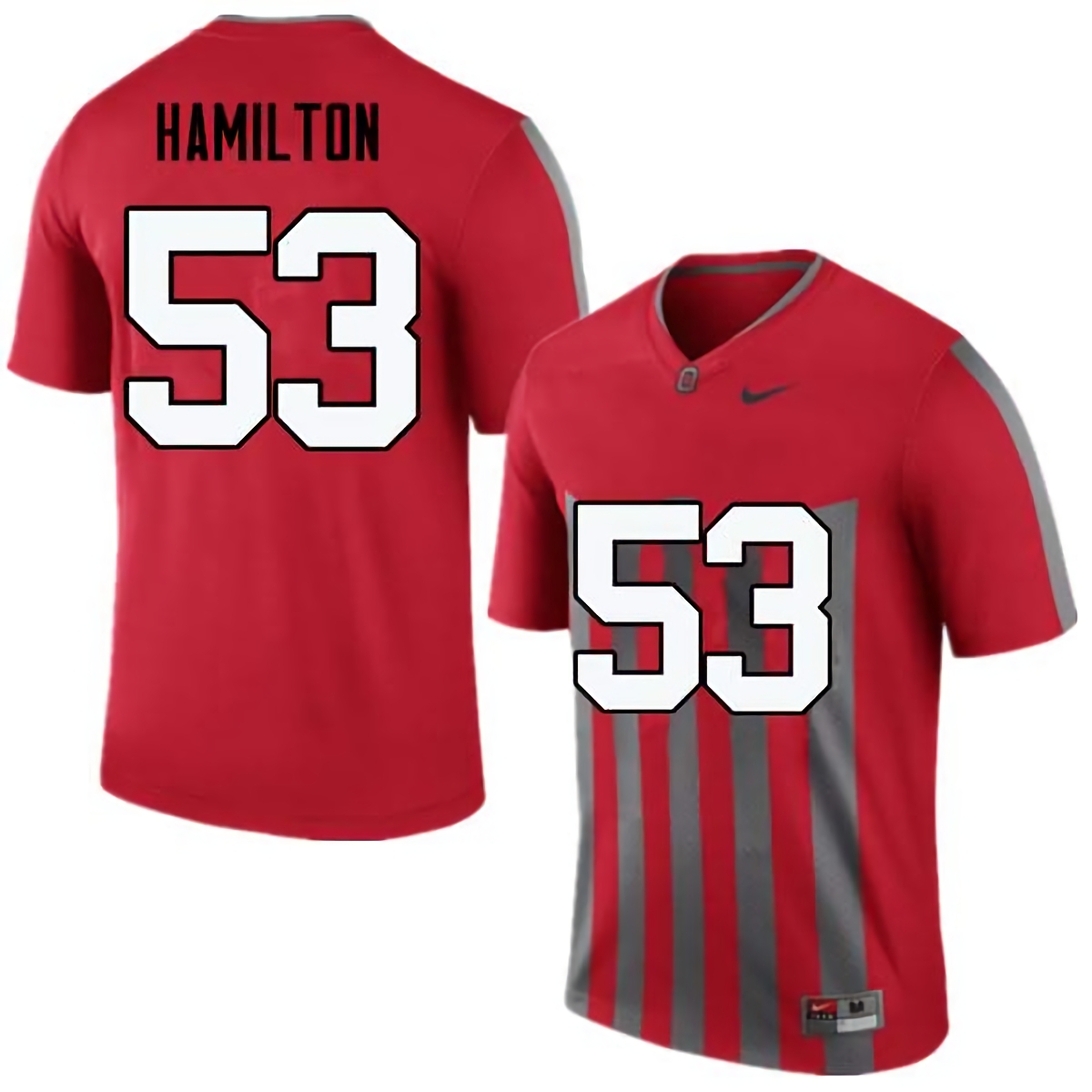 Davon Hamilton Ohio State Buckeyes Men's NCAA #53 Nike Throwback Red College Stitched Football Jersey PJQ7156AL